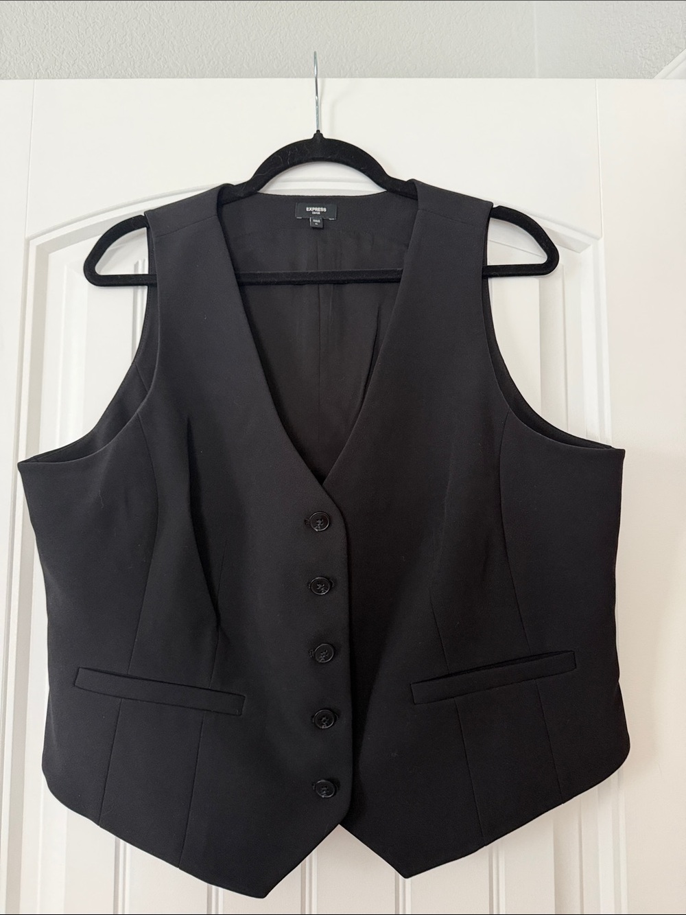 Express Women's Black Tailored Vest